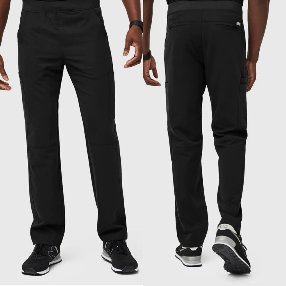 FIGS Men's Axim Cargo Scrub Pants Black L